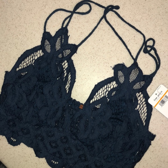 Free People Other - NWT Free people bralette, Navy, adjustable straps